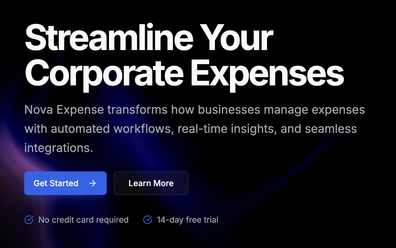 Nova Expense Landing